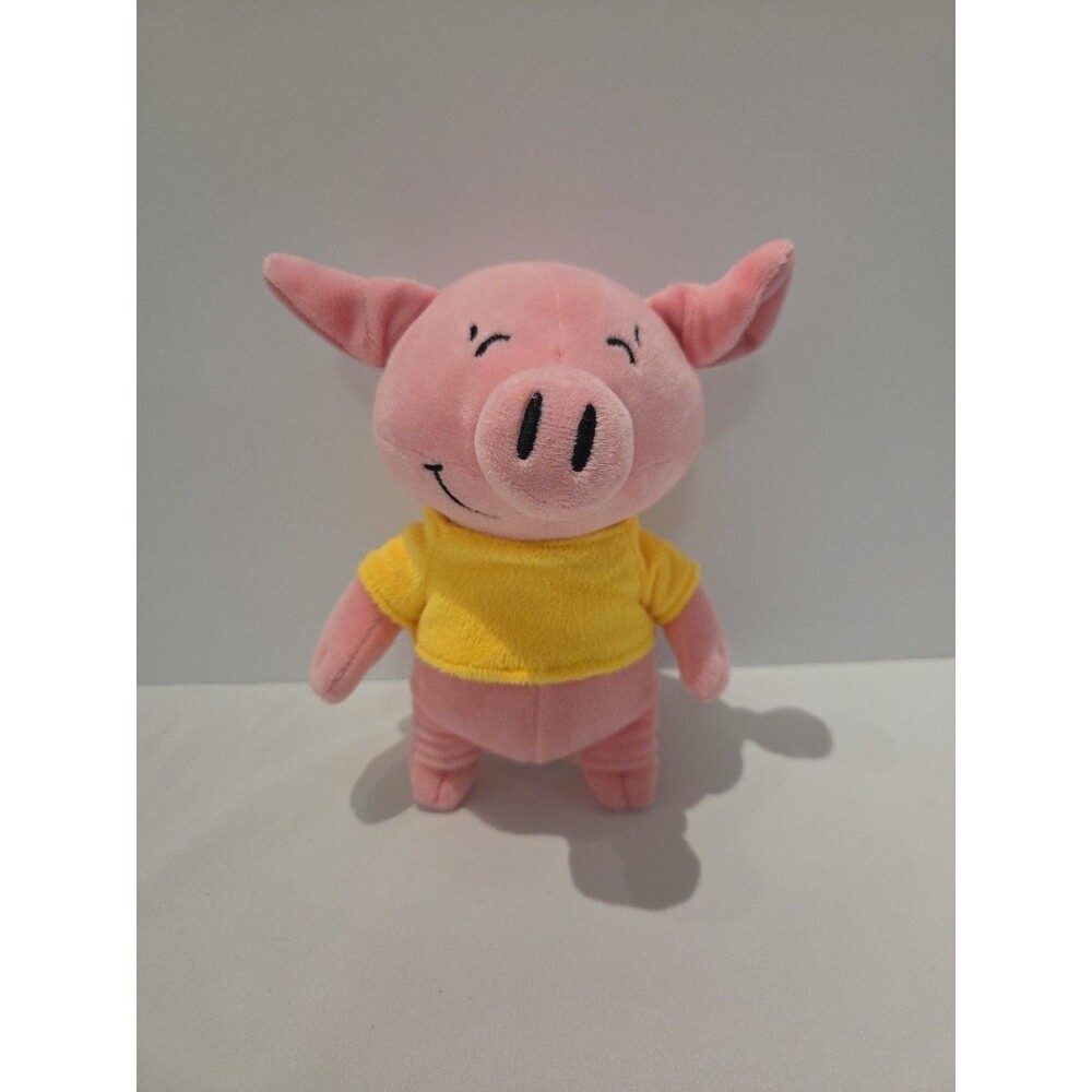 The Three Little Racing Pigs Yellow Pig Plush Aaron Burakoff Stuffed Animal 8"